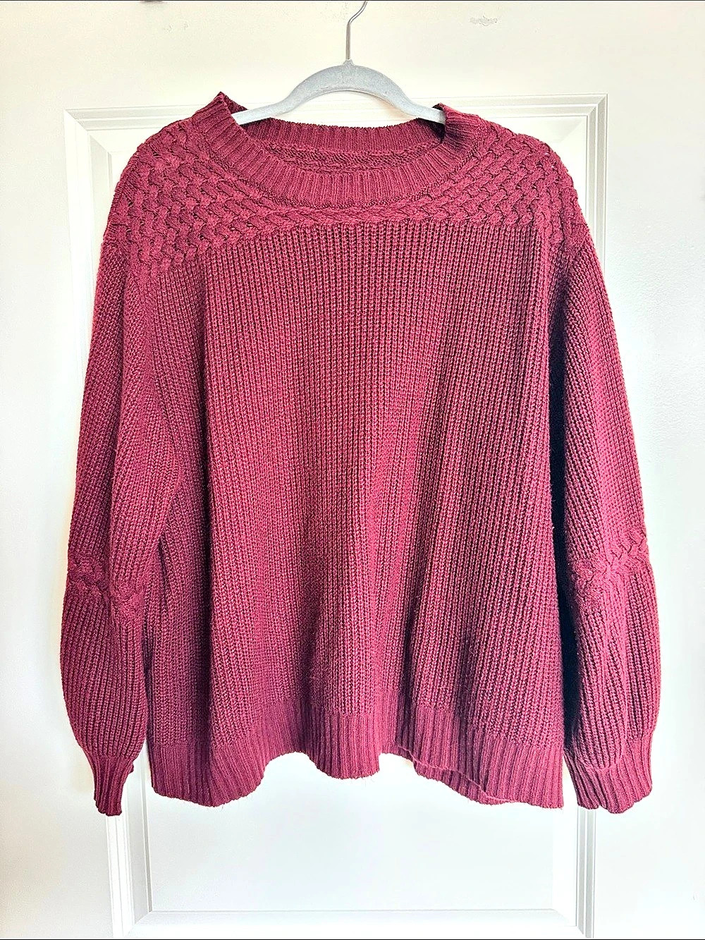 SHEIN Curve Burgundy Sweater Size 3XL
